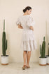 GET SPOTTED SHOP STOCKS GS Holiday: Kristoff Midi Dress in Plain Woven Holiday Green